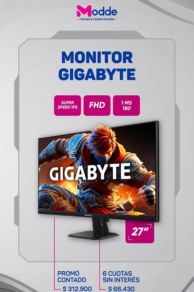 Monitor Gigabyte 27″ GS27FA 180hz