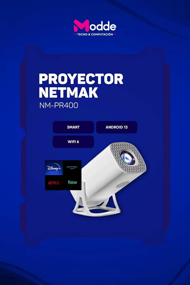 Proyector Netmak PR400 / con Android 13 y apps