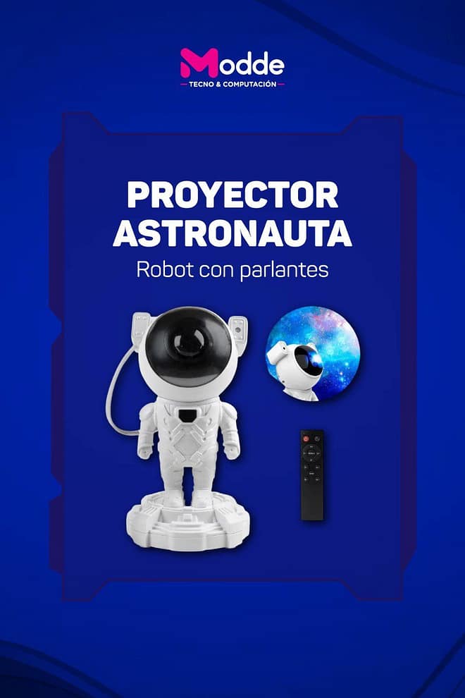 Proyector de estrellas y galaxias con parlante bluetooth