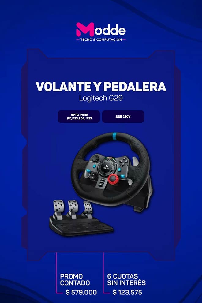 Volante Logitech G29 para PC / PS3 / PS4 / PS5