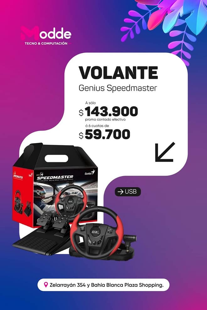 Volante Genius SpeedMaster PS3/PS4/PC