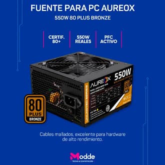 Fuente Aureox ARXGU 550w 80+ Bronce