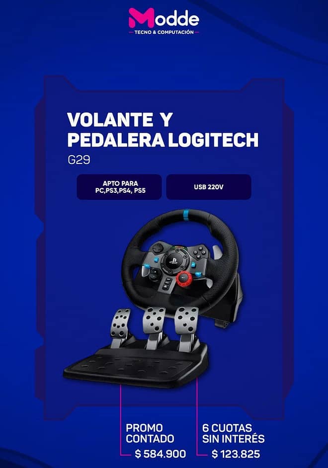 Volante Logitech G29 para PC / PS3 / PS4 / PS5