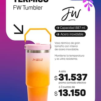 Vaso térmico Fun World Tumblr 887ml