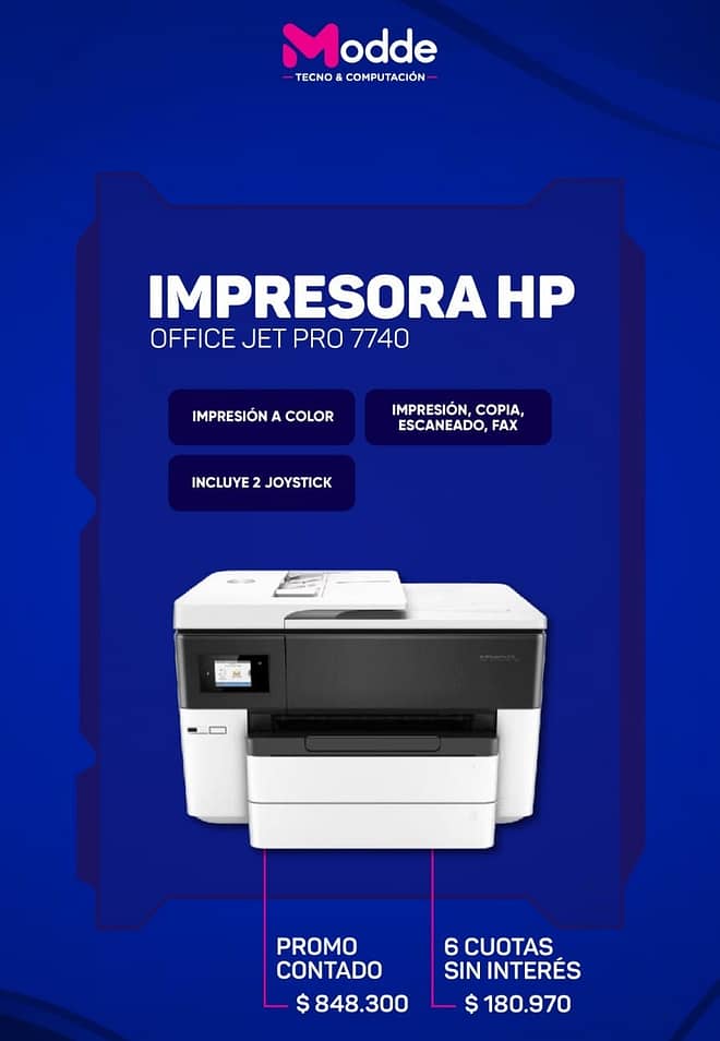 Impresora HP OfficeJet Pro 7740 - Formato ancho